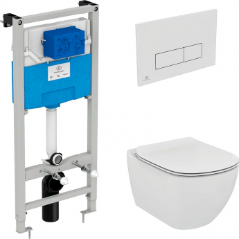 Инсталляция IDEAL STANDARD с подвесным безободковым унитазом Tesi AquaBlade TT00002/121AC